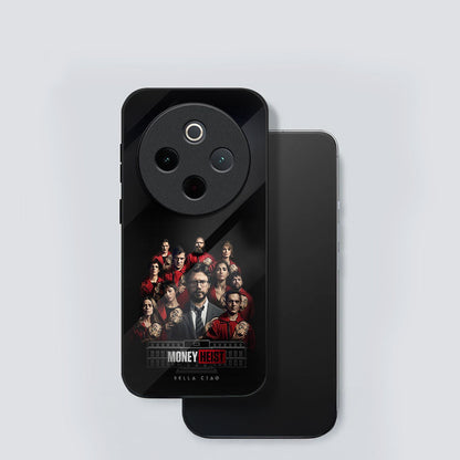 Vivo T4 5G Premium Acrylic Shockproof Glass Back Case (MoneyHeist)
