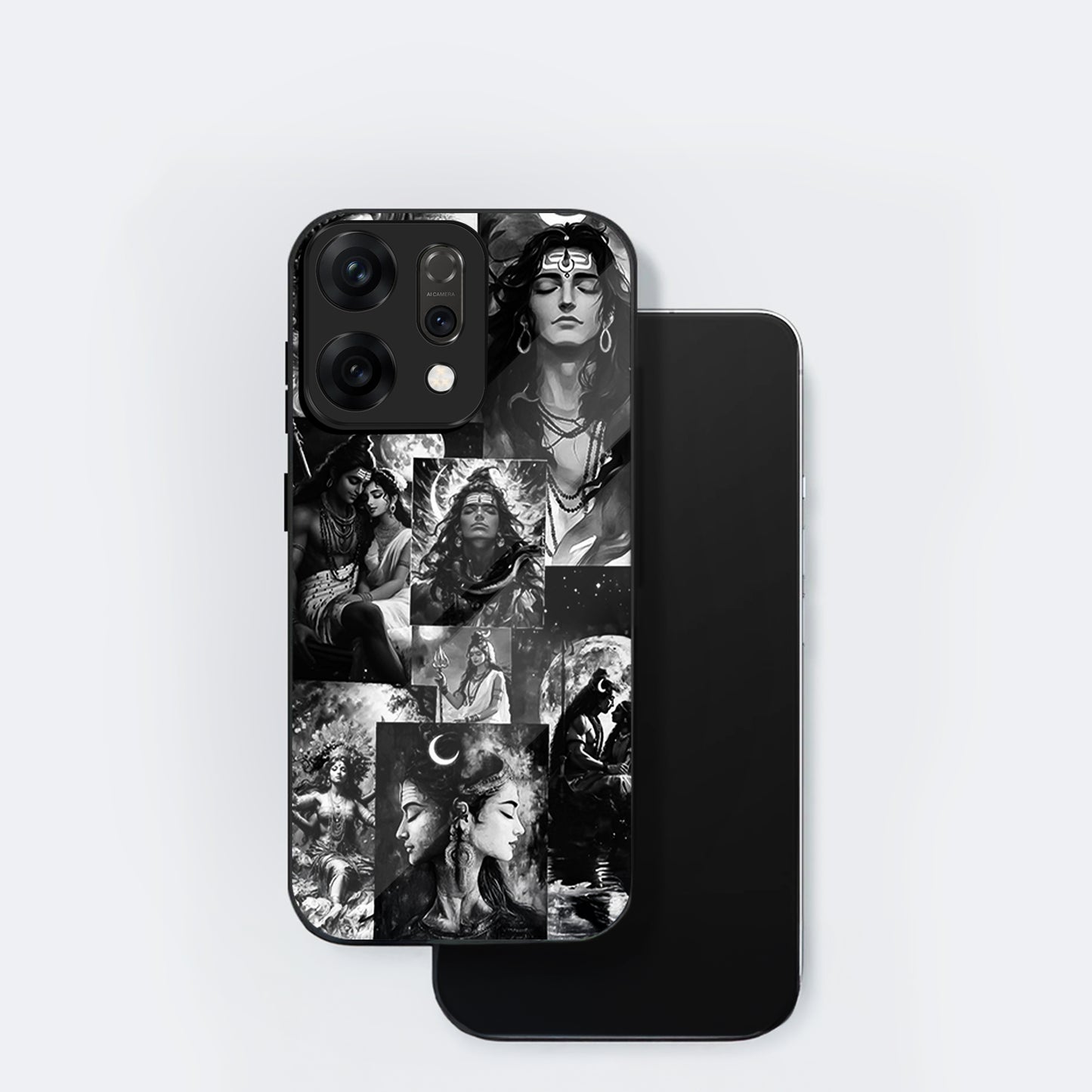 Oppo Reno 14 5G Premium Acrylic Shockproof Glass Back Case (Shiv Vibe)