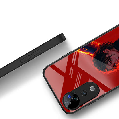 Vivo V40 Pro 5G Premium Acrylic Shockproof Glass Back Case (Flame Queen)