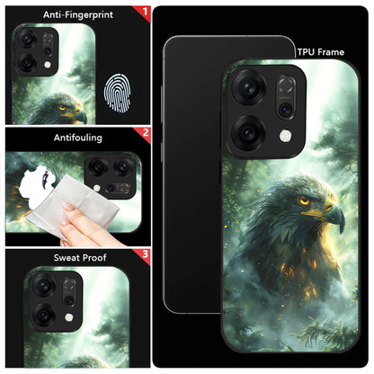 Oppo Reno 14 5G Premium Acrylic Shockproof Glass Back Case (Eagle Case)