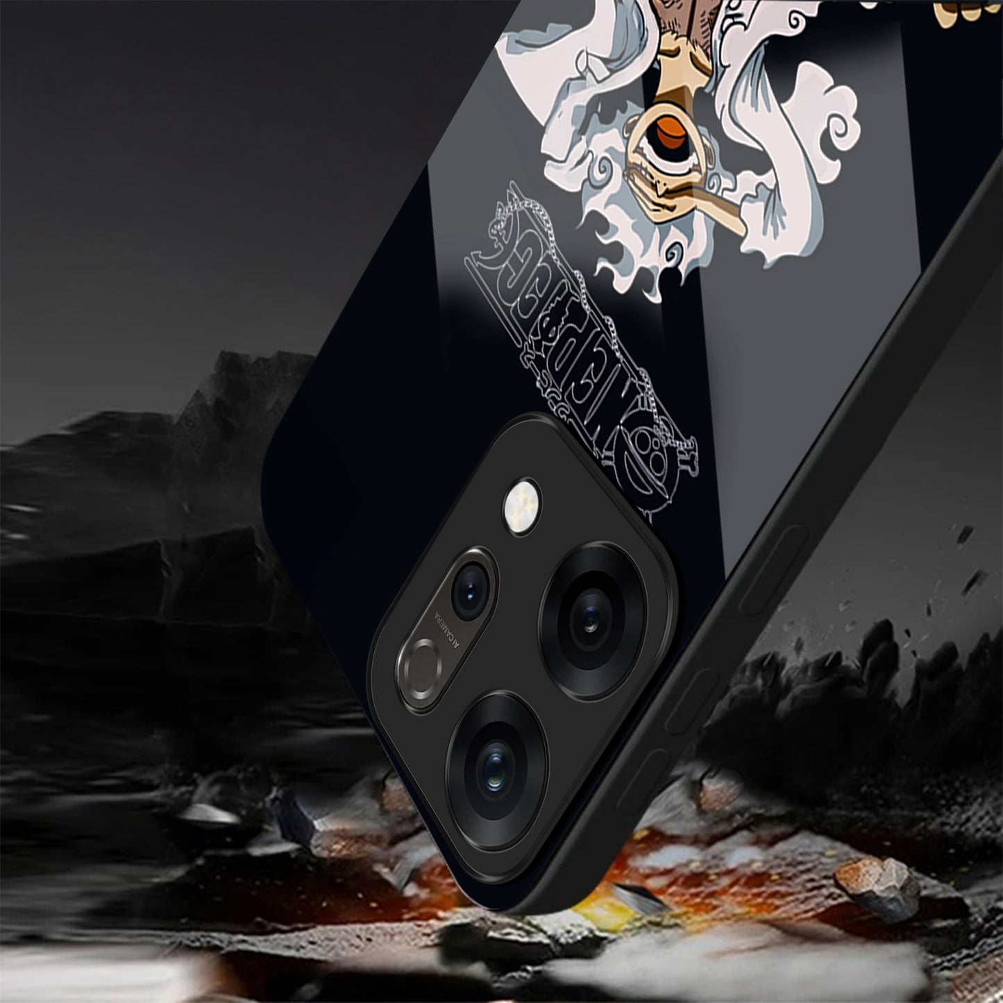 Oppo Reno 14 5G Luffy Gear 5 Inspired Aesthetic Glass Case