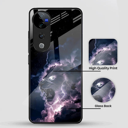 Vivo V40 Pro 5G Premium Acrylic Shockproof Glass Back Case (Storm King)