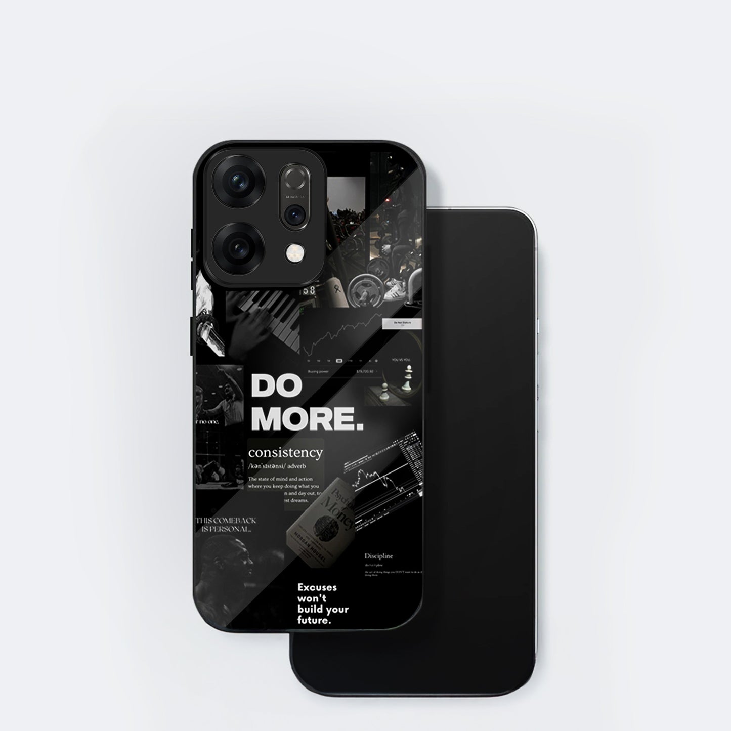 Oppo Reno 14 5G Premium Acrylic Shockproof Glass Back Case (Do More)