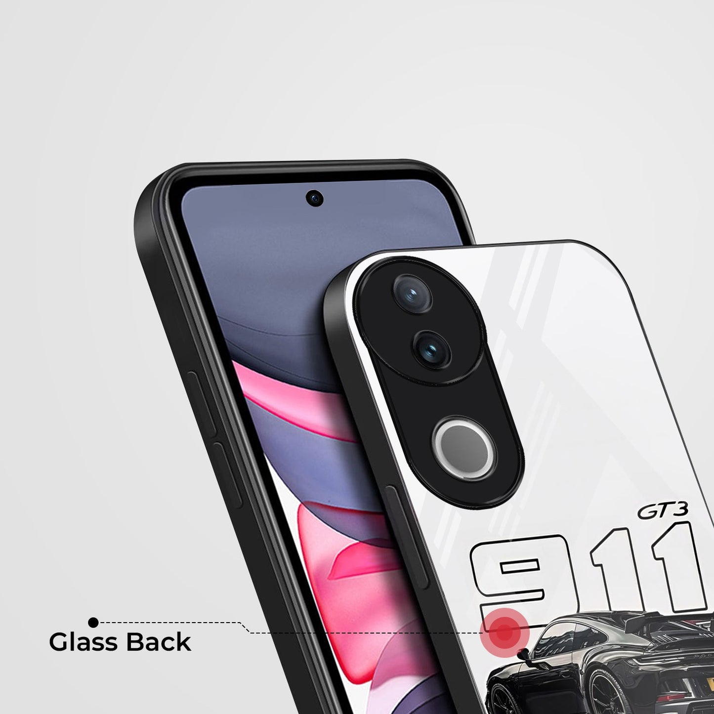 Vivo V50 5G Premium Acrylic Shockproof Glass Back Case (Porsche Case)