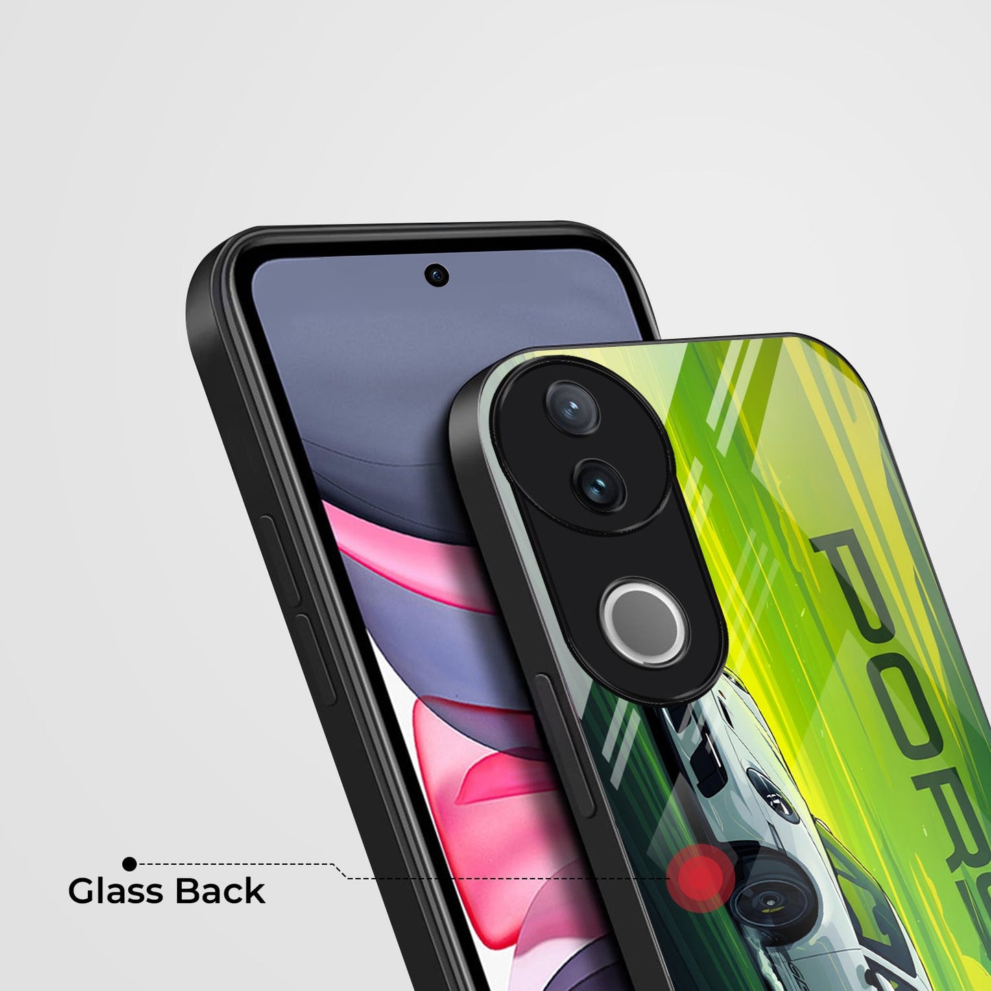 Vivo V50 5G Premium Acrylic Shockproof Glass Back Case (Speedster case)