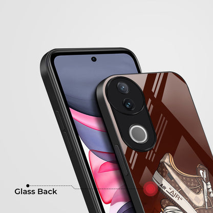 Vivo V50 5G Premium Acrylic Shockproof Glass Back Case (Sneaker Case)