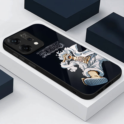 Oppo Reno 14 5G Luffy Gear 5 Inspired Aesthetic Glass Case