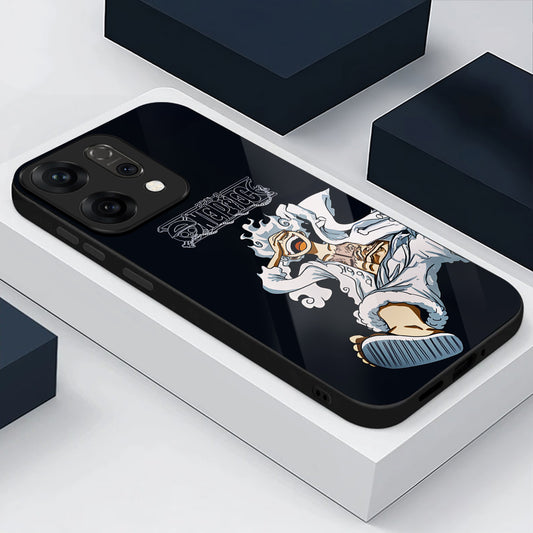 Oppo Reno 14 5G Luffy Gear 5 Inspired Aesthetic Glass Case