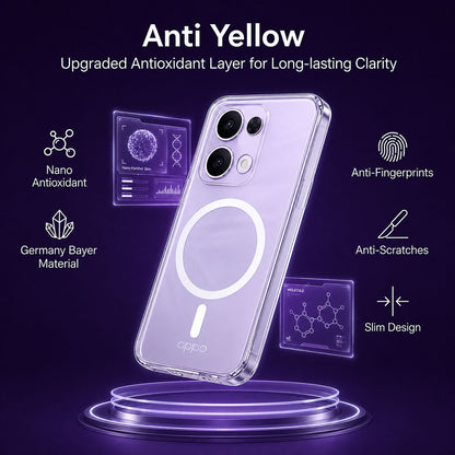 Oppo Reno 13 Pro 5G Clear Anti-Yellow MagSafe Protective Case
