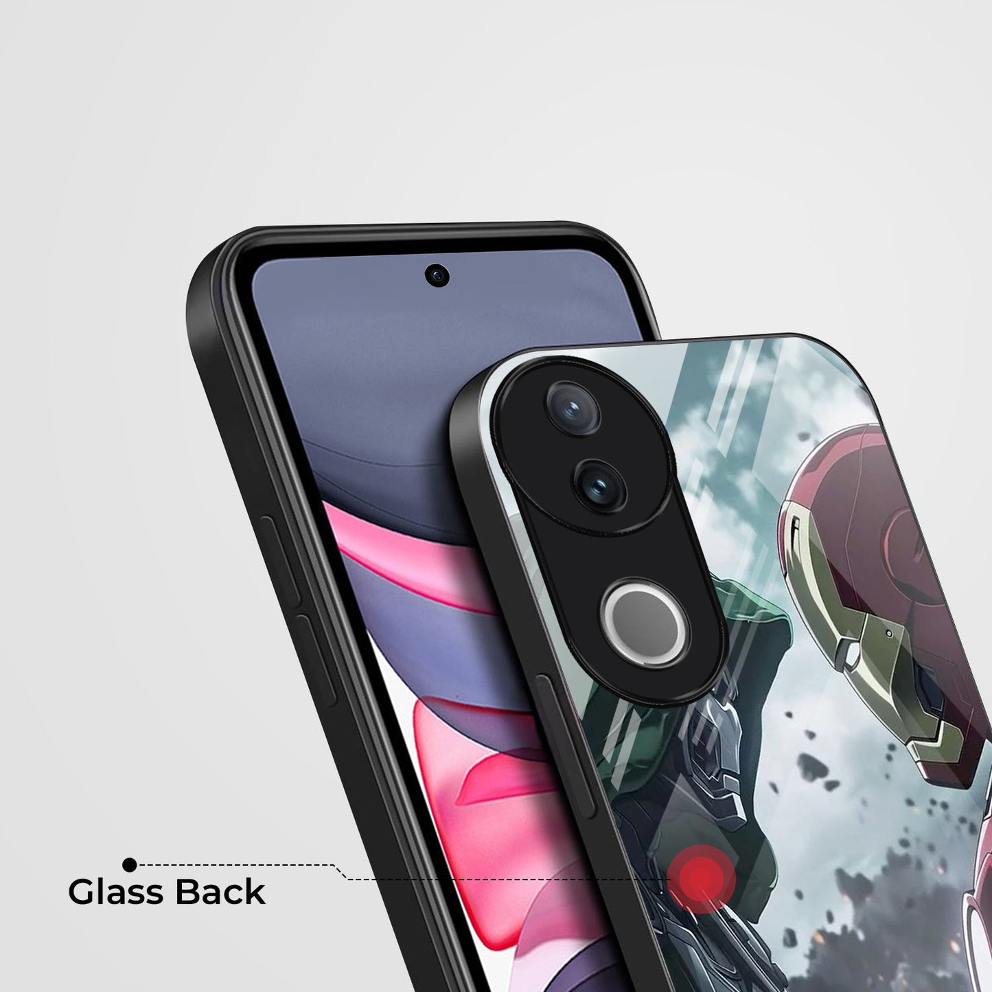 Vivo V50 5G Premium Acrylic Shockproof Glass Back Case (Battle Case)