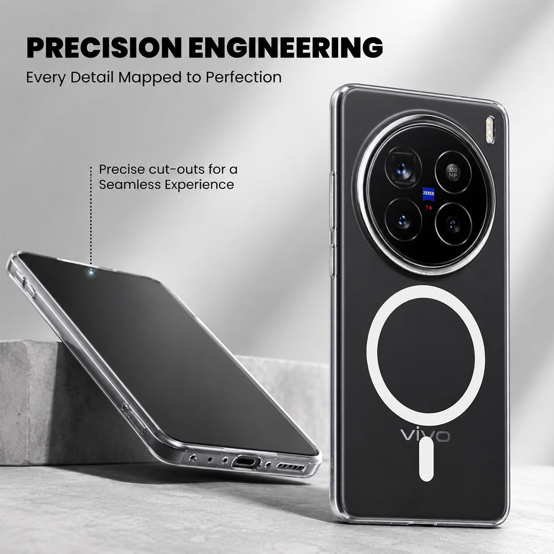 Vivo X200 Pro 5G Clear Anti-Yellow MagSafe Protective Case