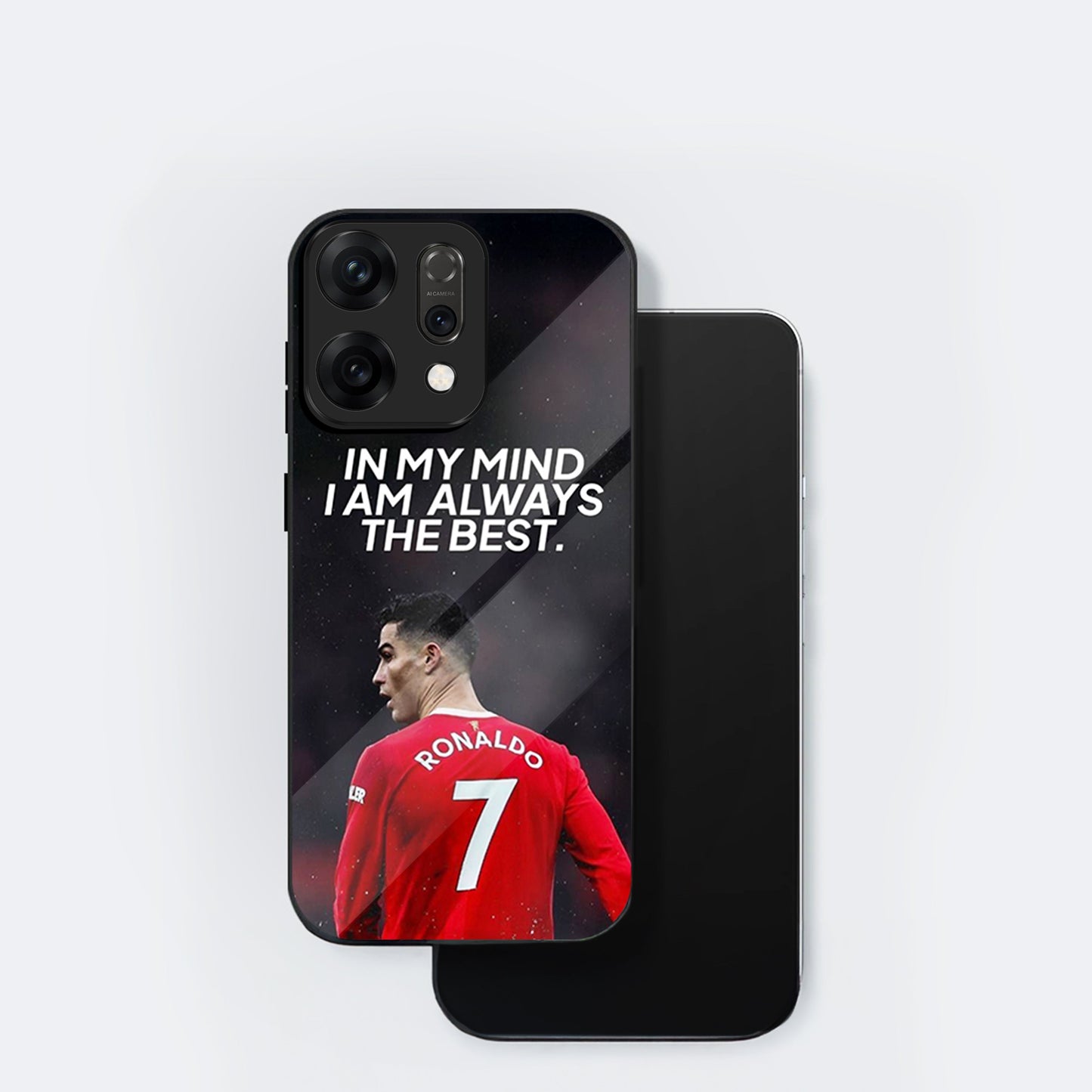 Oppo Reno 14 5G Premium Acrylic Shockproof Glass Back Case (Ronaldo)