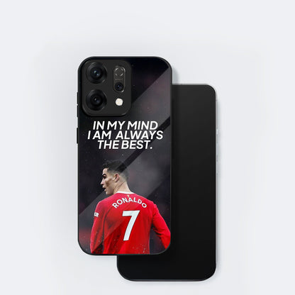 Oppo Reno 14 5G Premium Acrylic Shockproof Glass Back Case (Ronaldo)