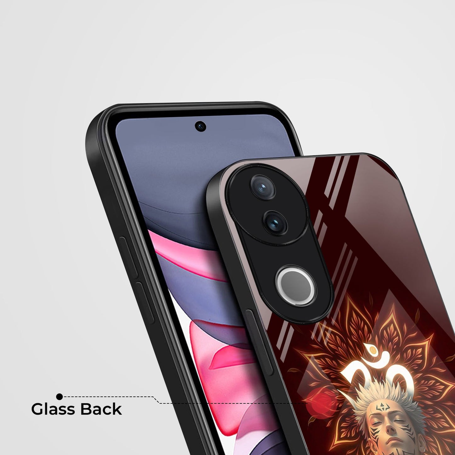 Vivo V50 5G Premium Acrylic Shockproof Glass Back Case (Mystic Case)