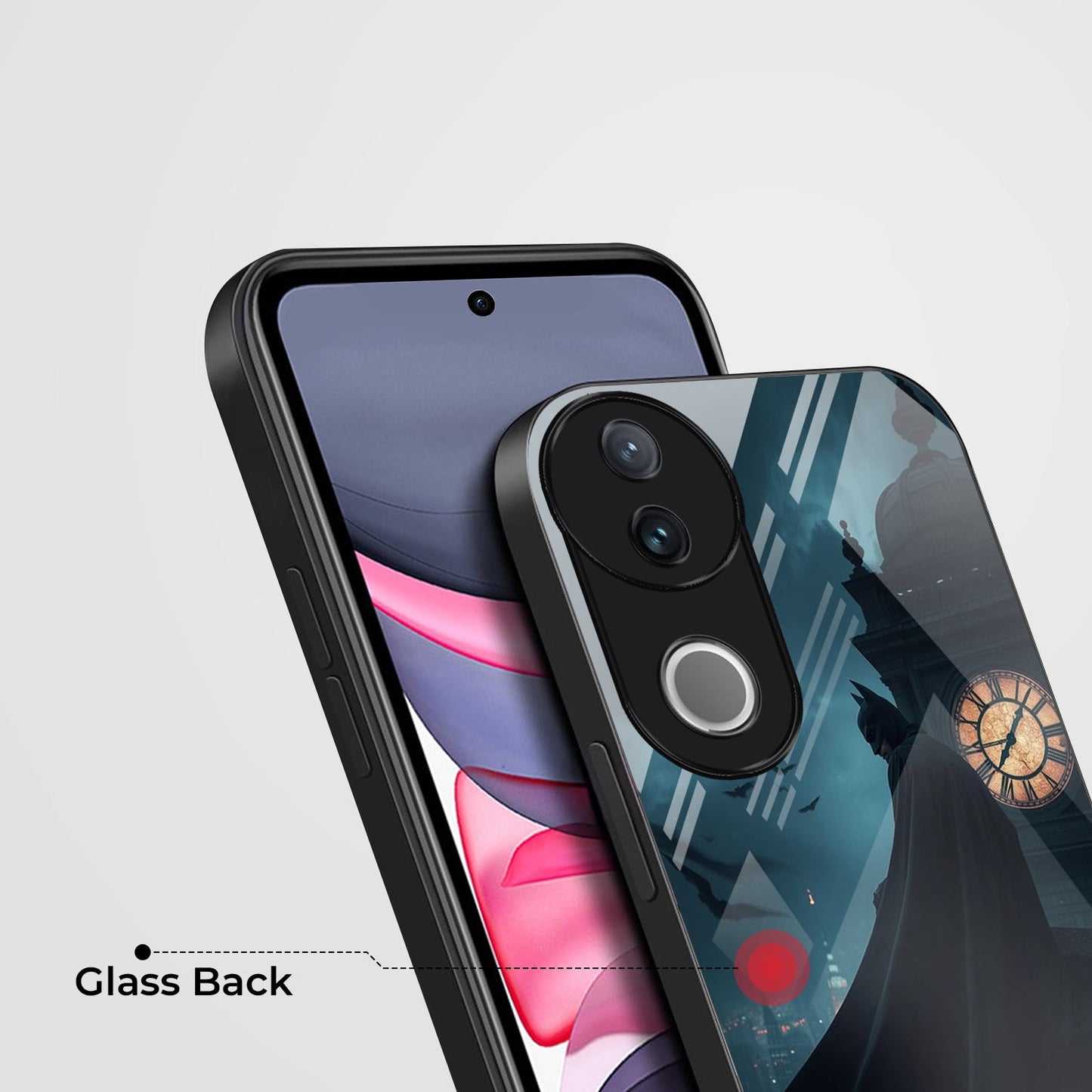 Vivo V50 5G Premium Acrylic Shockproof Glass Back Case (Batman)