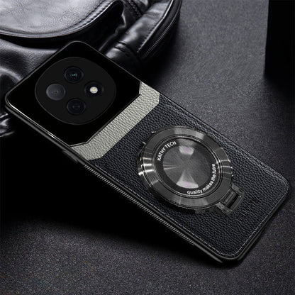 Oppo F29 Pro 5G Original Luxury Leather Lens Magnifier Ring Stand Case