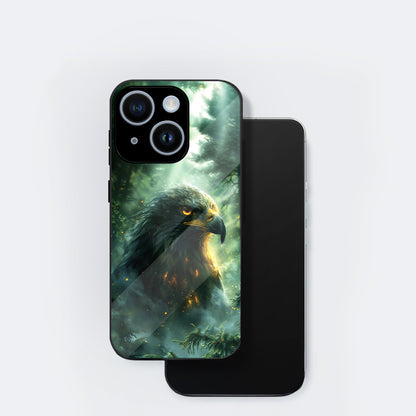 iPhone 14 Premium Acrylic Shockproof Glass Back Case (Eagle Case)