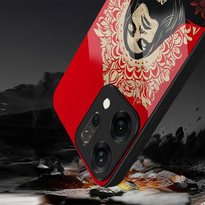 Oppo Reno 14 5G Red Divine Art Aesthetic Glass Case