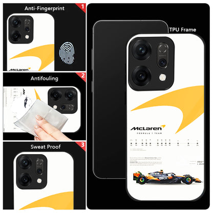 Oppo Reno 14 5G Premium Acrylic Shockproof Glass Back Case (McLaren Case)