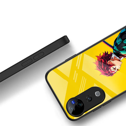 Vivo V40 Pro 5G Premium Acrylic Shockproof Glass Back Case (Sword Case)