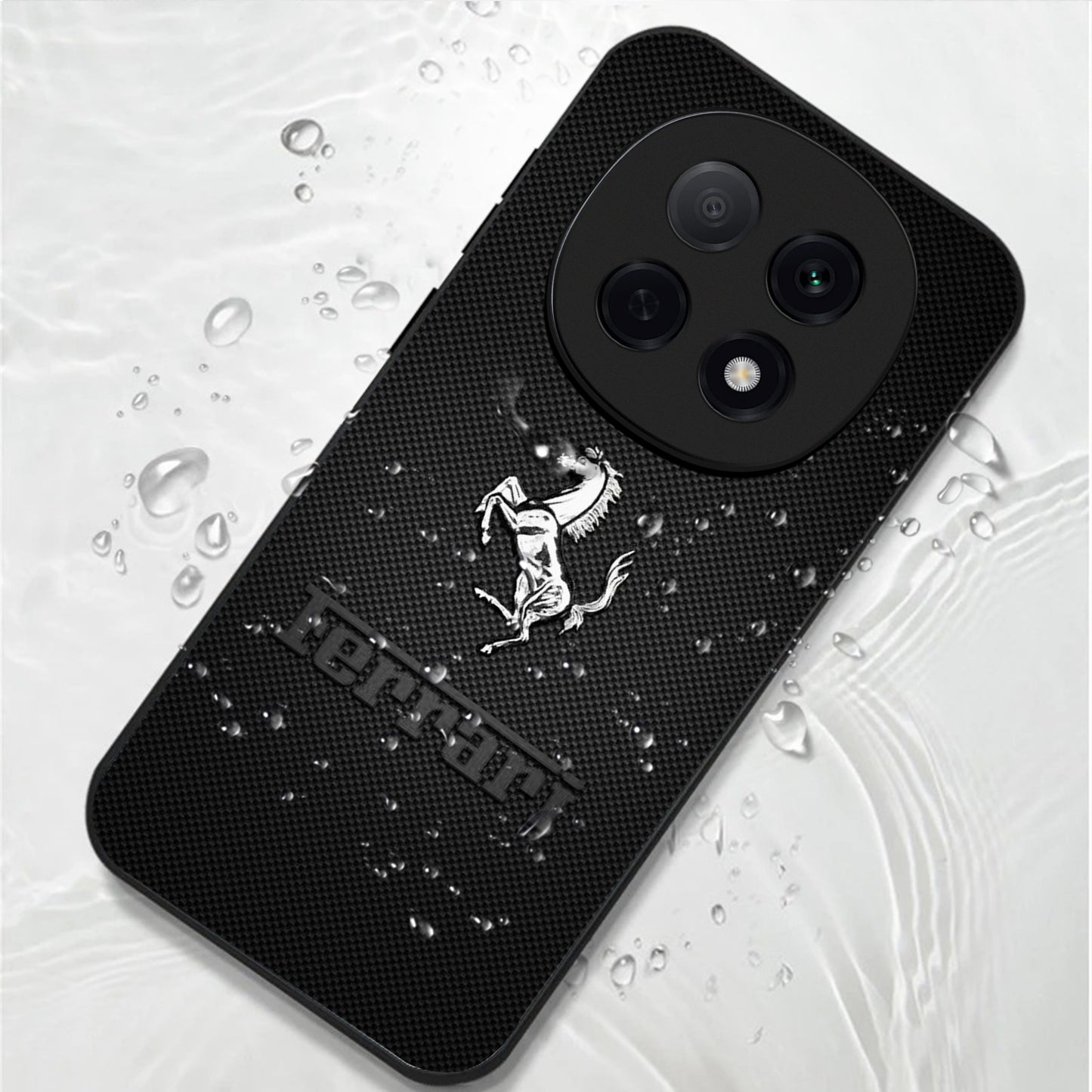 OPPO F29 Pro 5G Premium Acrylic Shockproof Glass Back Case (Ferrari Carbon Fiber)