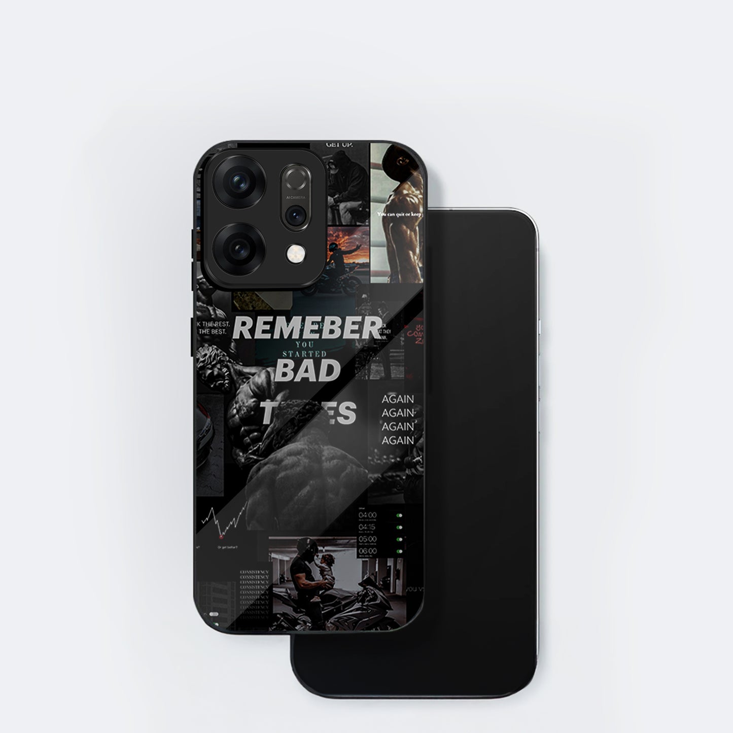 Oppo Reno 14 5G Premium Acrylic Shockproof Glass Back Case (Push Your Limits)