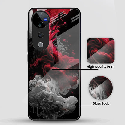 Vivo V40 Pro 5G Premium Acrylic Shockproof Glass Back Case (Infernal Drift)