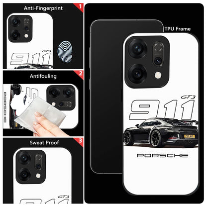 Oppo Reno 14 5G Premium Acrylic Shockproof Glass Back Case (Porsche Case)