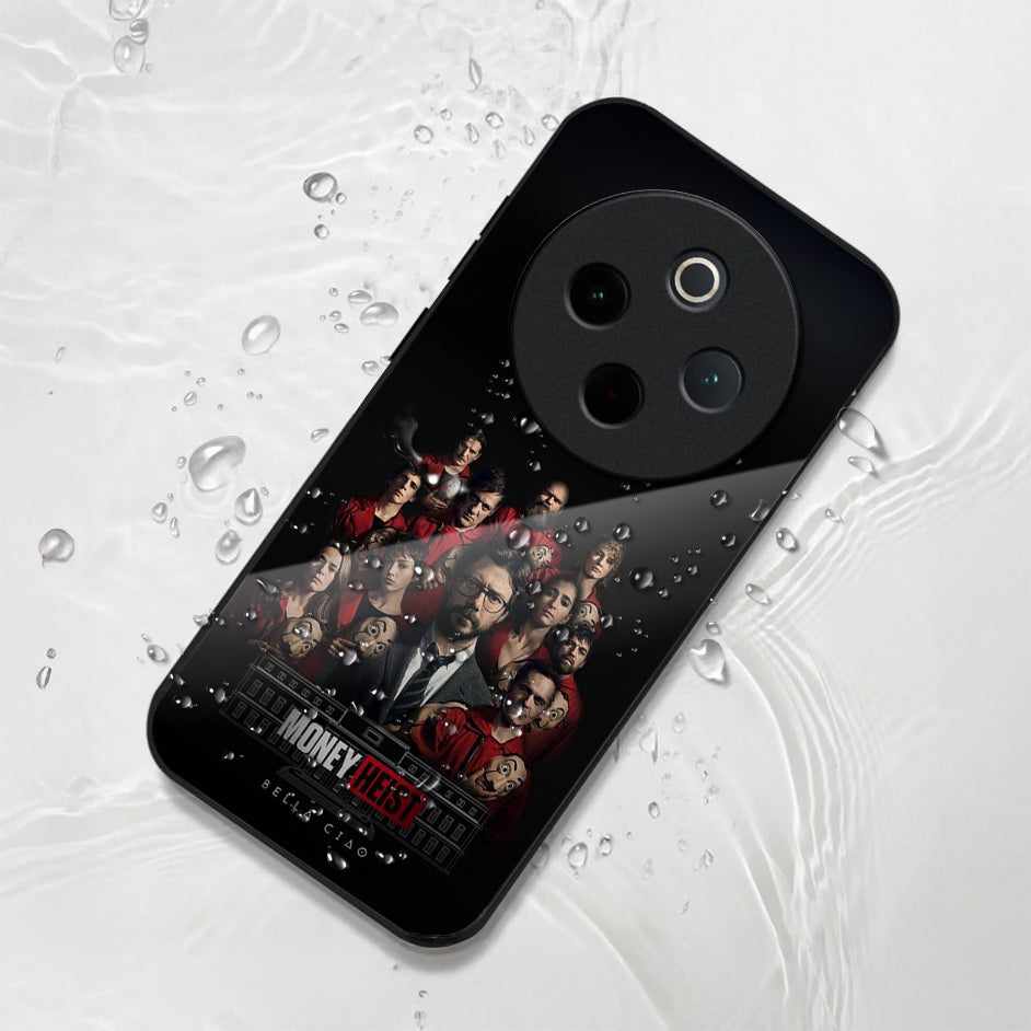 Vivo T4 5G Premium Acrylic Shockproof Glass Back Case (MoneyHeist)