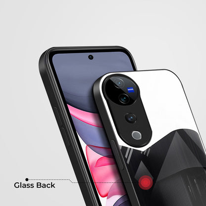 Vivo V40 Pro 5G Premium Acrylic Shockproof Glass Back Case ( Monochrome Maserati )
