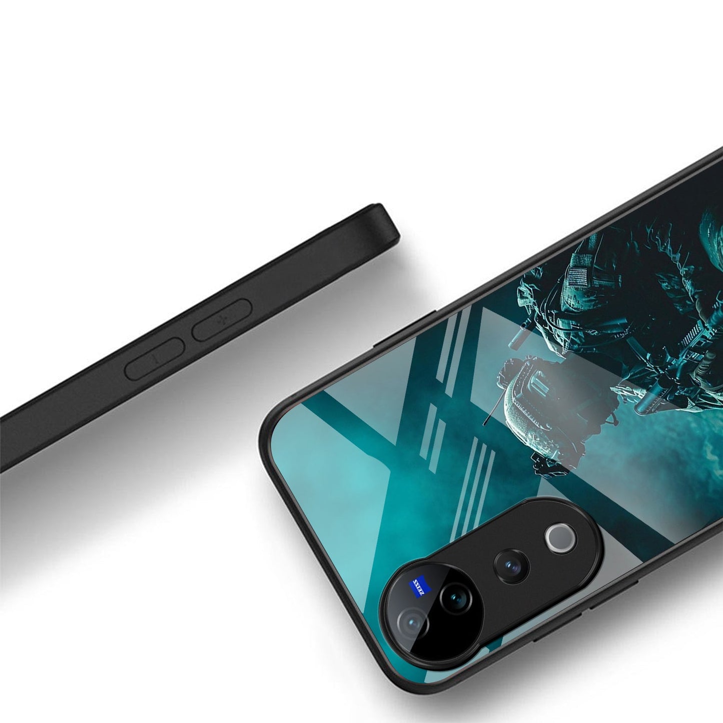 Vivo V40 Pro 5G Premium Acrylic Shockproof Glass Back Case (Shadow Warrior)