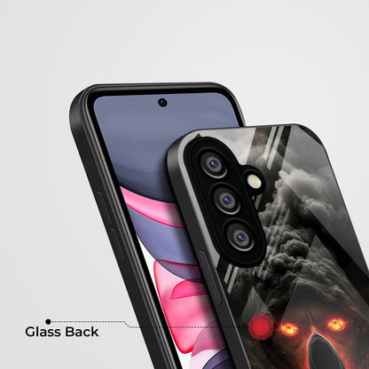 Samsung Galaxy A56 Premium Acrylic Shockproof Glass Back Case (Dark Flame)