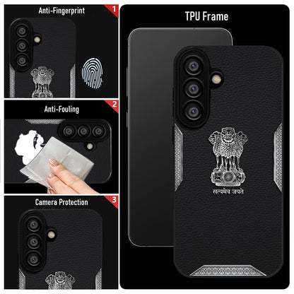Samsung Galaxy A36 5G Premium Acrylic Shockproof Glass Back Case (Satyamev Leather)