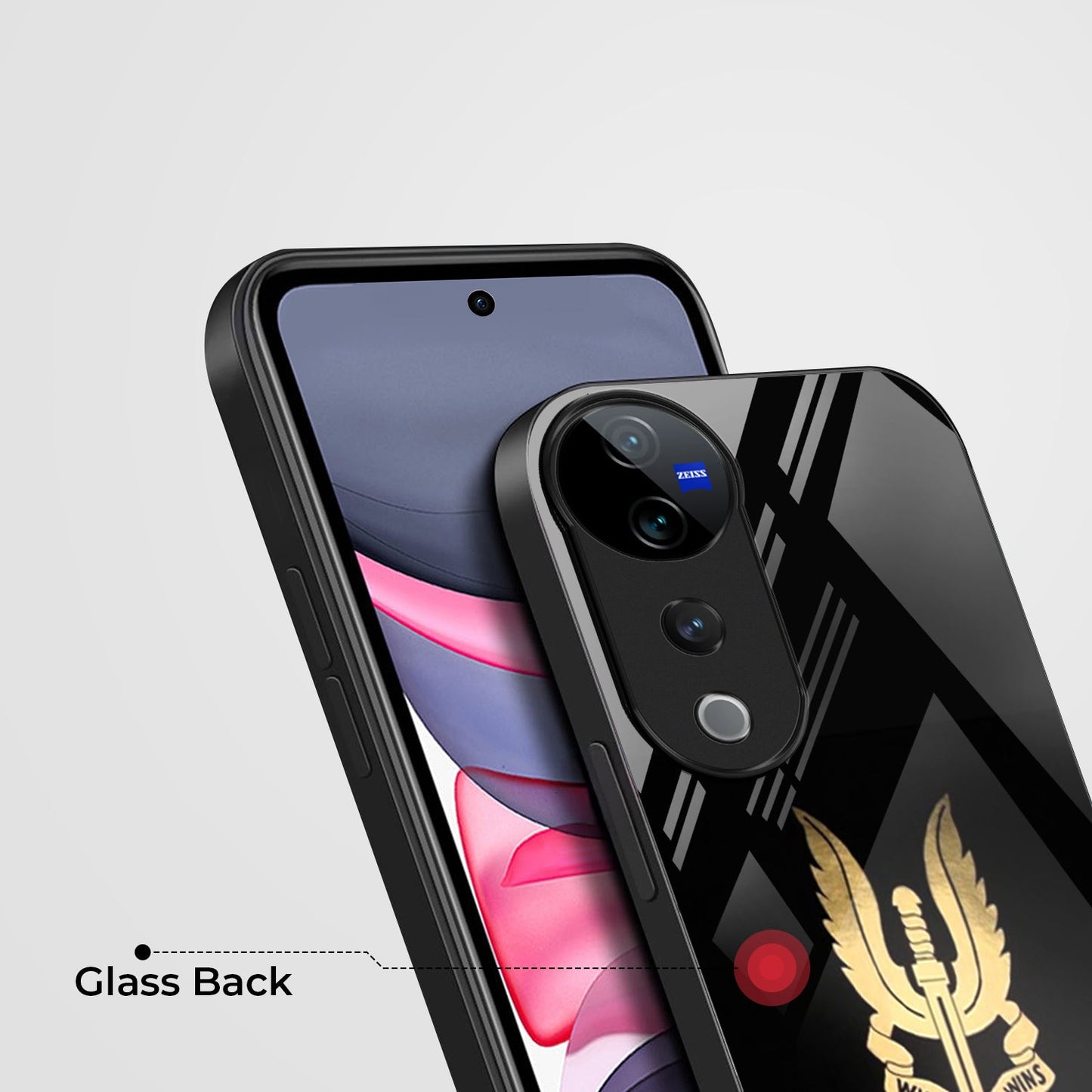 Vivo V40 Pro 5G Premium Acrylic Shockproof Glass Back Case (Dare Wins)