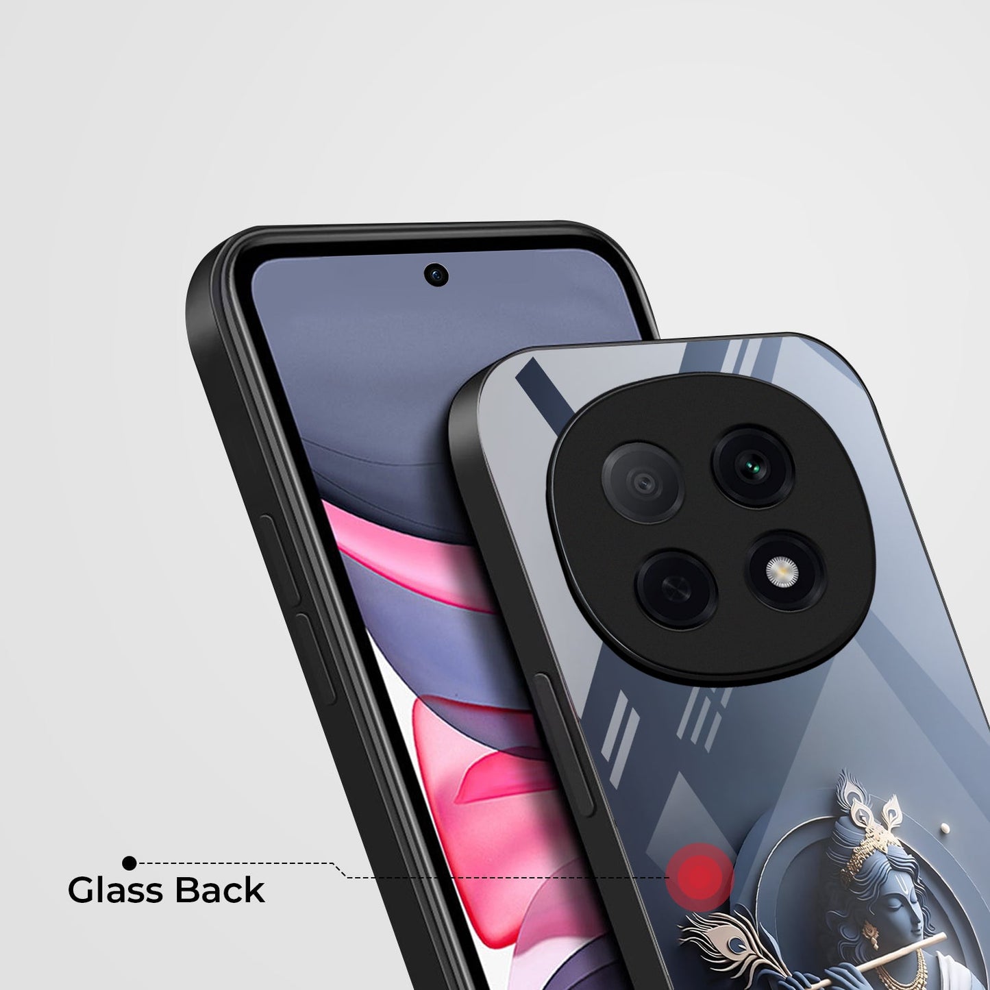 OPPO F29 Pro 5G Premium Acrylic Shockproof Glass Back Case (Load Krishna)