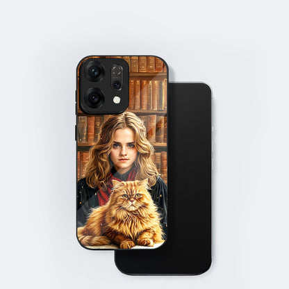 Oppo Reno 14 5G Premium Acrylic Shockproof Glass Back Case (Hermione)