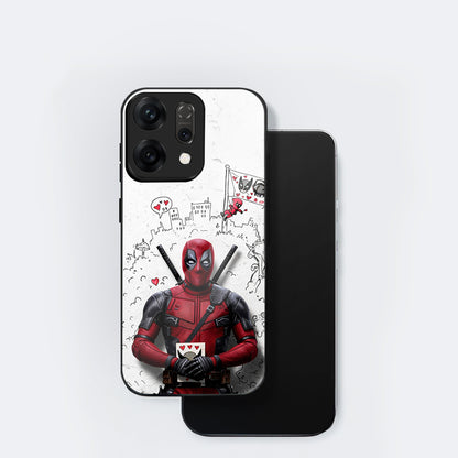 Oppo Reno 14 5G Deadpool Comic Character Design Aesthetic Glass Case