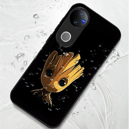 Vivo V50 5G Premium Acrylic Shockproof Glass Back Case (Cosmic Sapling)