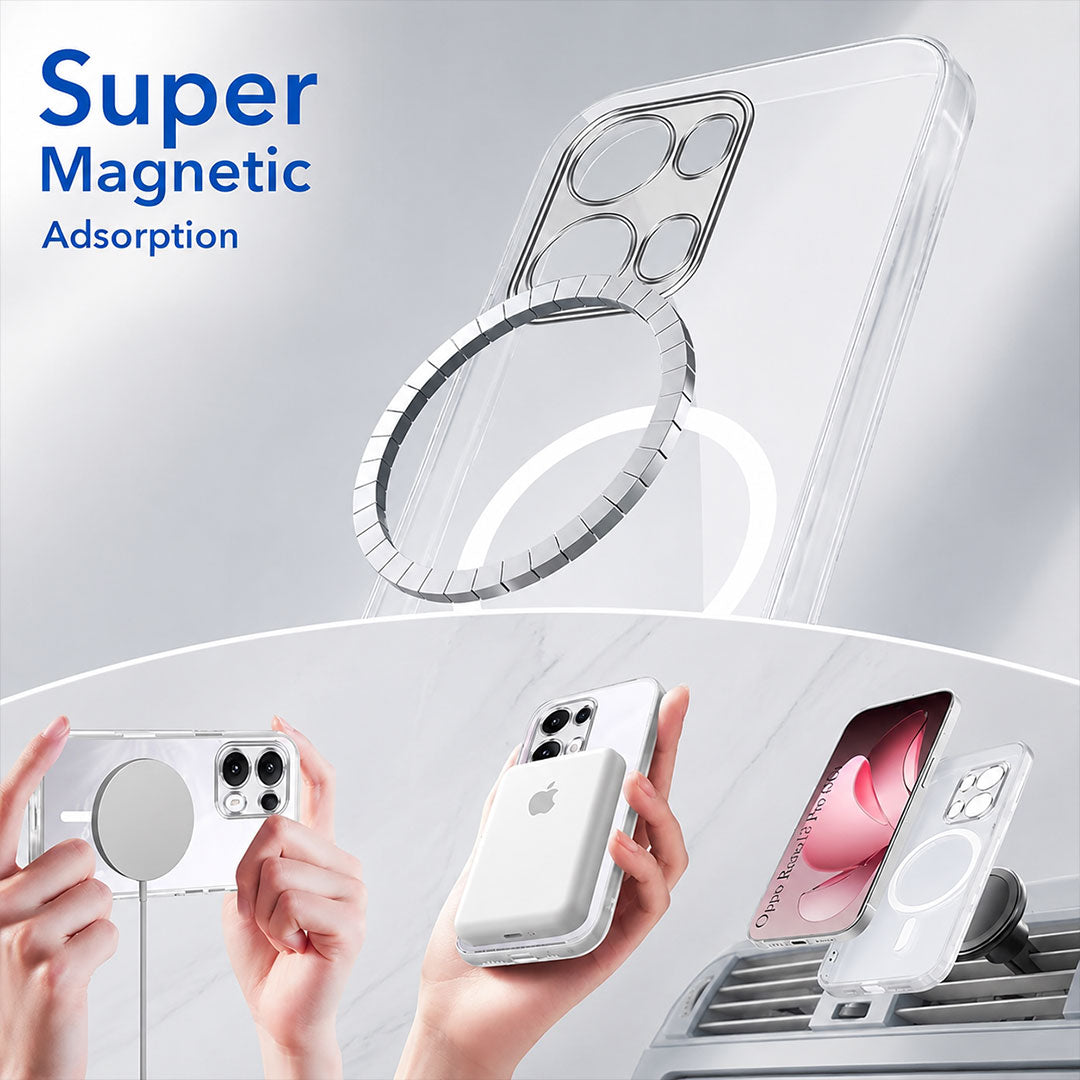 Oppo Reno 13 Pro 5G Clear Anti-Yellow MagSafe Protective Case