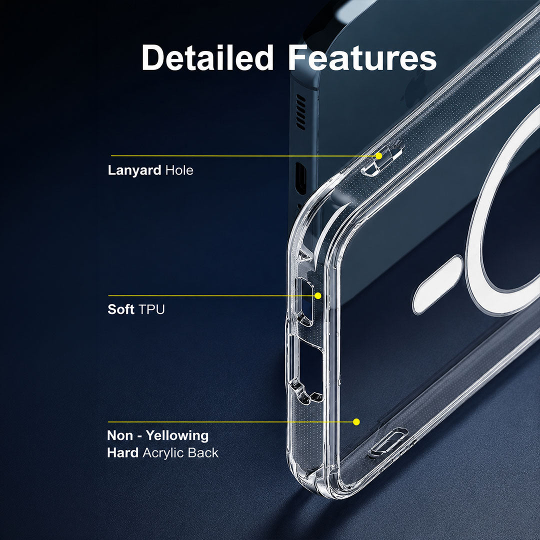 Vivo T4 5G Clear Anti-Yellow MagSafe Protective Case