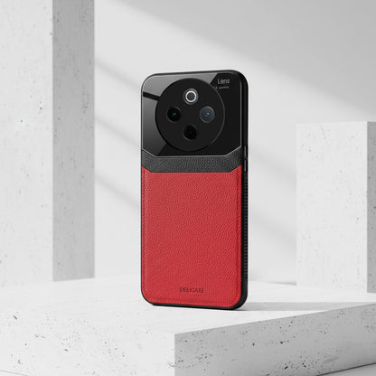 Vivo T4 5G Red phone case with black accents on a white background