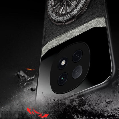 OPPO F29 PRO 5G Original Luxury Leather Lens Wheel Ring Stand Case