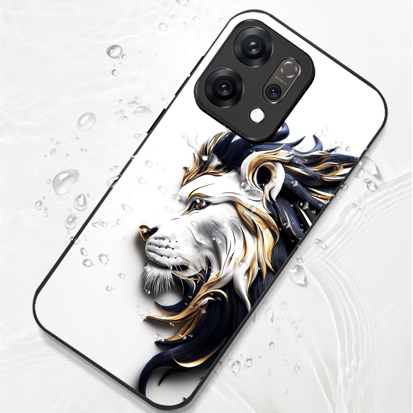 Oppo Reno14 5G Premium Acrylic Shockproof Glass Back Case (King’s Flow)