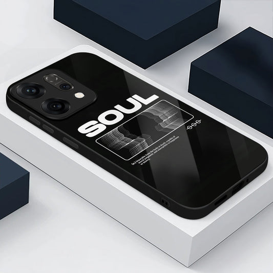 Oppo Reno 14 5G Soul Typography Minimal Design Aesthetic Glass Case