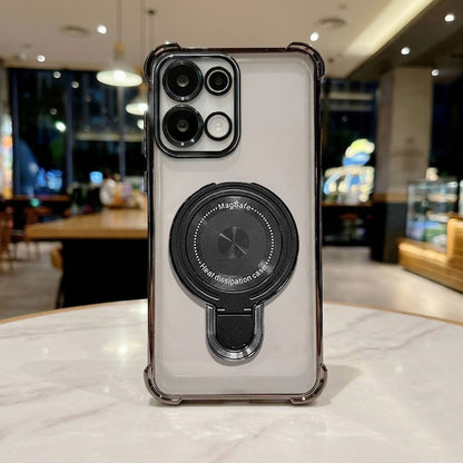 Oppo F31 5G Luxury Four Corner Invincible Bracket Ring Stand Case