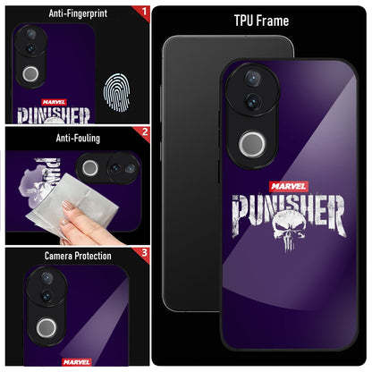 Vivo V50 5G Premium Acrylic Shockproof Glass Back Case (Punisher Case)