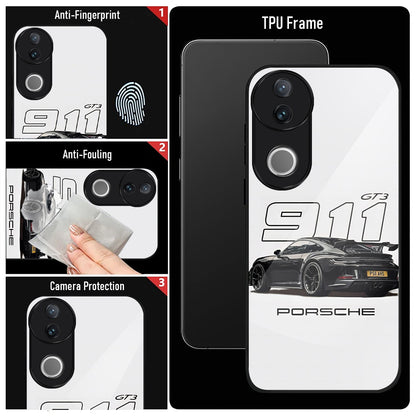 Vivo V50 5G Premium Acrylic Shockproof Glass Back Case (Porsche Case)