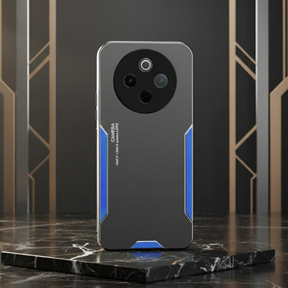 Phone case with camera module on a dark marble surface