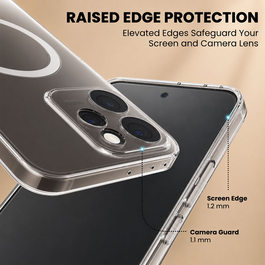 Oppo Reno 15 Pro 5G Clear Anti-Yellow MagSafe Protective Case