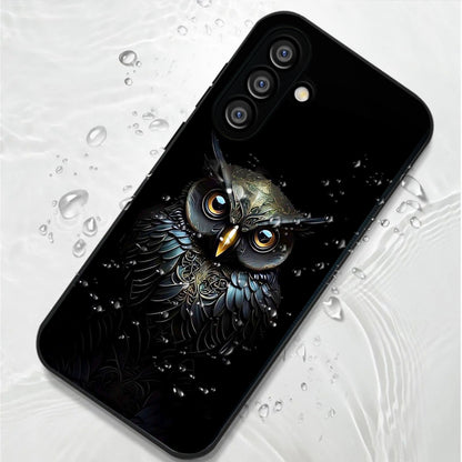 Samsung Galaxy A56 5G Premium Acrylic Shockproof Glass Back Case (Midnight Owl)